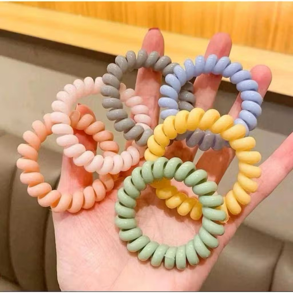 Karet Rambut Spiral Kecil & Besar | Karet Rambut Kabel