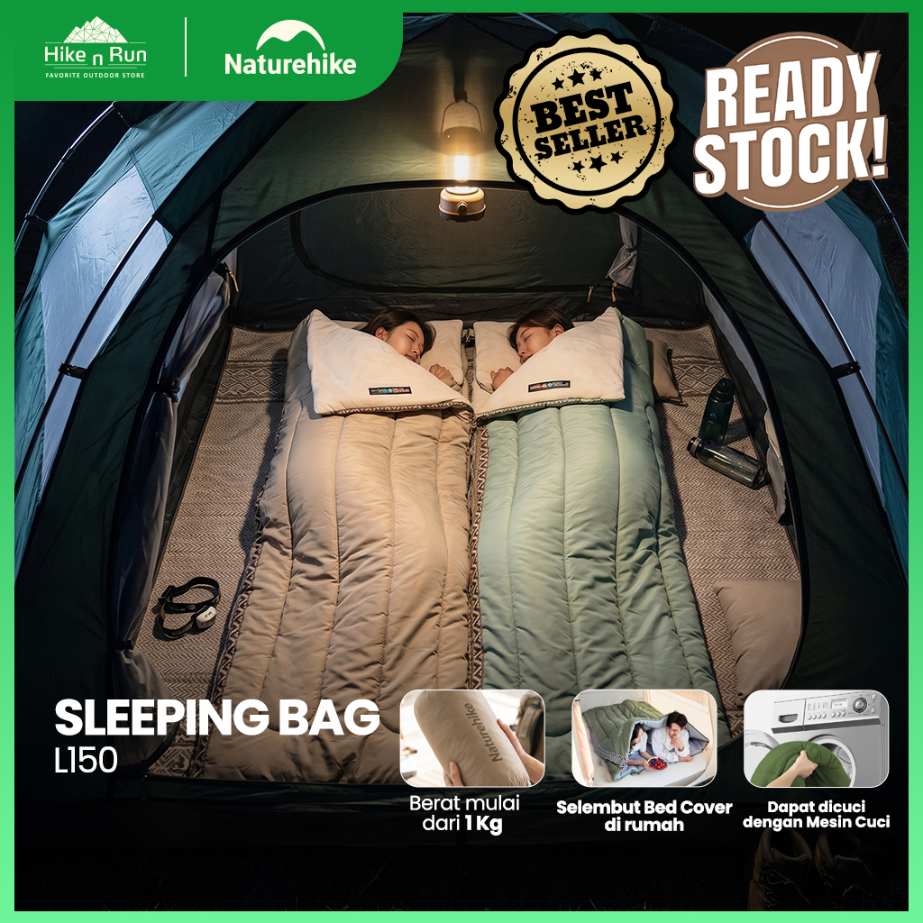 Kantong Tidur Camping Naturehike L150 NH20MSD05 Sleeping Bag Cotton Hangat Tanpa Hoodie