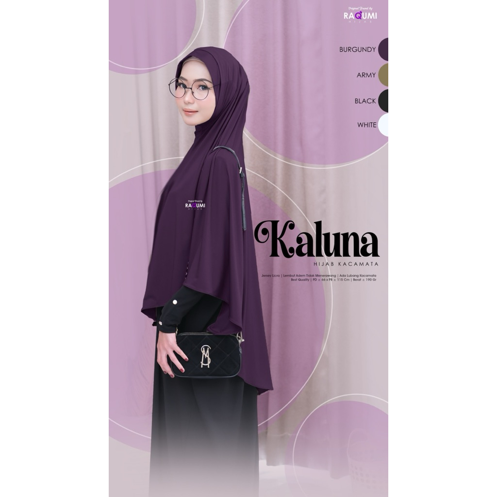 HIJAB KACAMATA VIRAL JERSEY JUMBO / KALUNA HIJAB KACAMATA ORIGINAL BY RAQUMI HIJAB