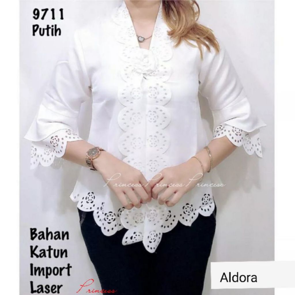 Kebaya Encim Modern Aldora Putih