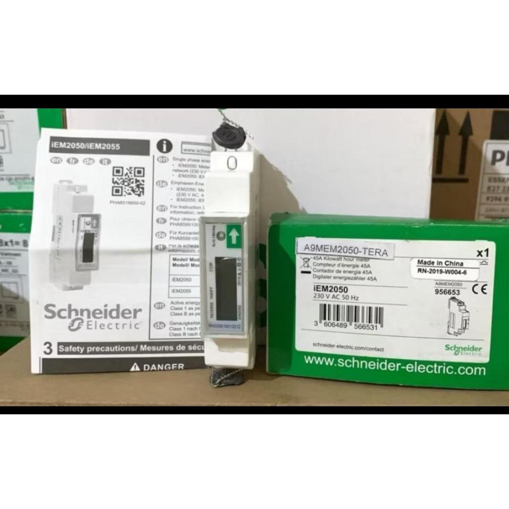 SCHNEIDER KWH METER DIGITAL 1 PHASE A9MEM2050 TERA iem2050