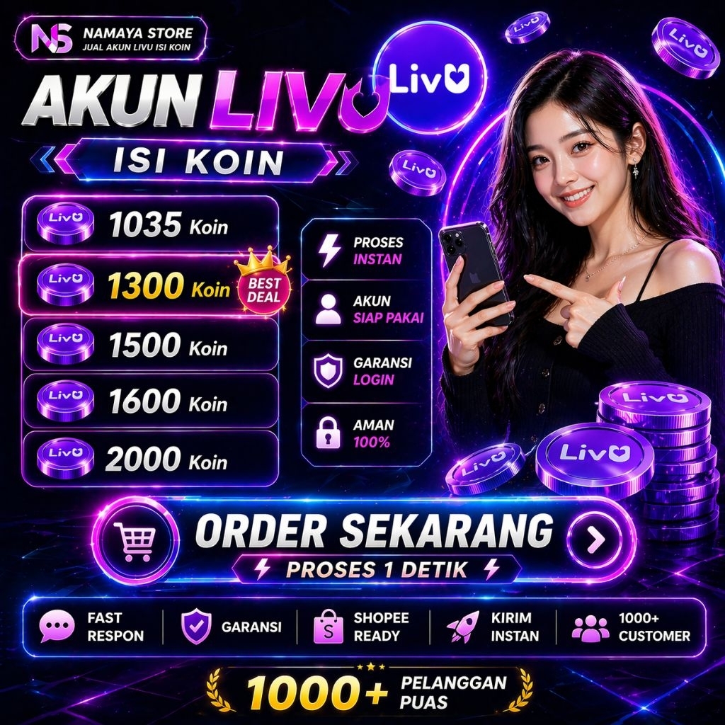 Akun LivU isi koin + VIP - Akun siap pakai (Murah)
