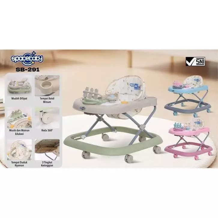 SpaceBaby Baby Walker SB-291 / Apolo bayi / Baby Walker