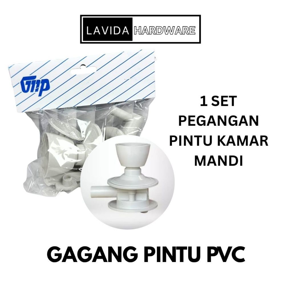 GAGANG PINTU PVC GMP PINTU KAMAR MANDI PLASTIK HANDLE PINTU KUNCI KAMAR MANDI