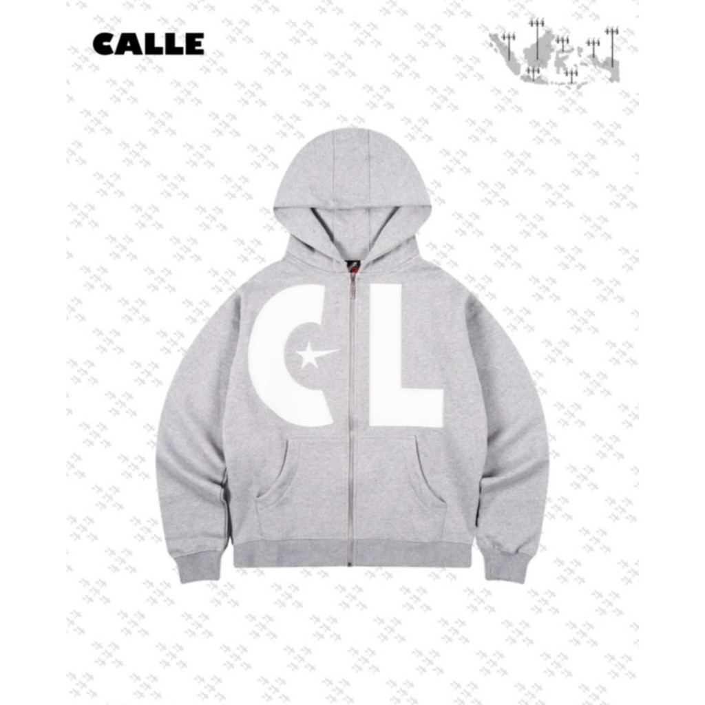 JAKET SWEATER HOODIE DOUBLE ZIPPER BOXY CDL CALLE DE LARACHE ABU-ABU QUALITY