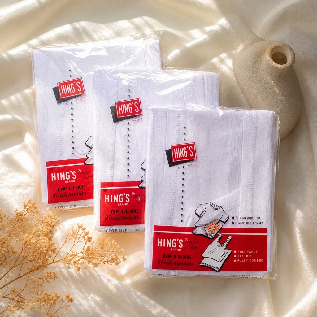 ( 3 Pcs ) Singlet HING's Pria Dewasa, Kaos Dalam Laki-laki, Pakaian Dalam,  Kaos Dalam Hing Hings - 