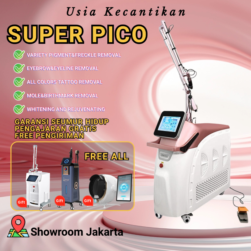 Super picosecond laser Penghapusan tato/ bintik Pico laser picosecond treatment alat klinik kecantik