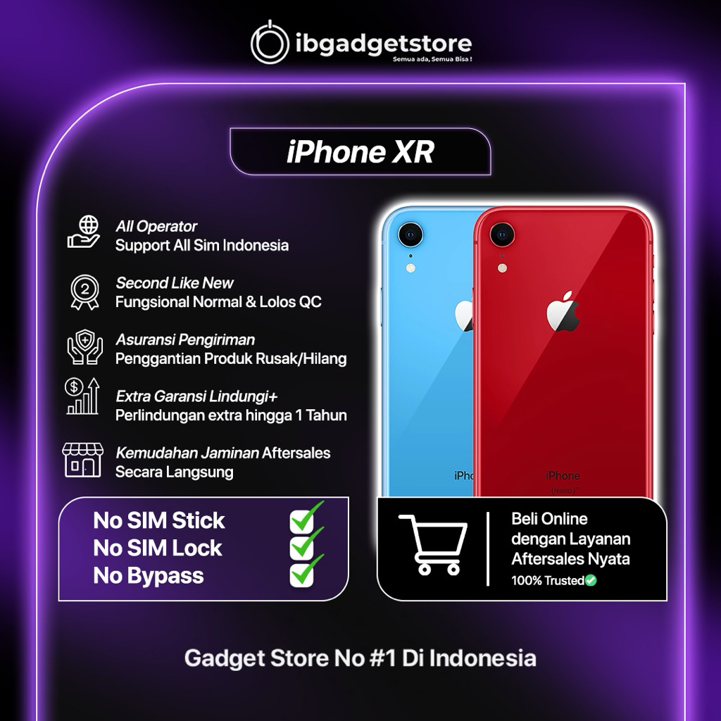Ip XR 64GB/128GB/256GB Secondhand Like New Original Bergaransi