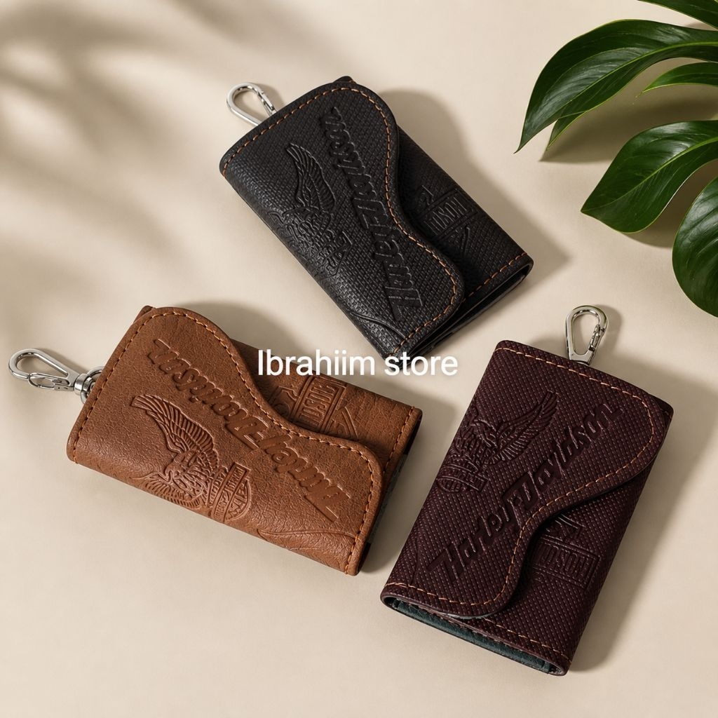Gantungan Kunci STNK Motor Mobil | Dompet STNK Mini Kulit Sintetis | Tempat Kunci Multifungsi Aesthe