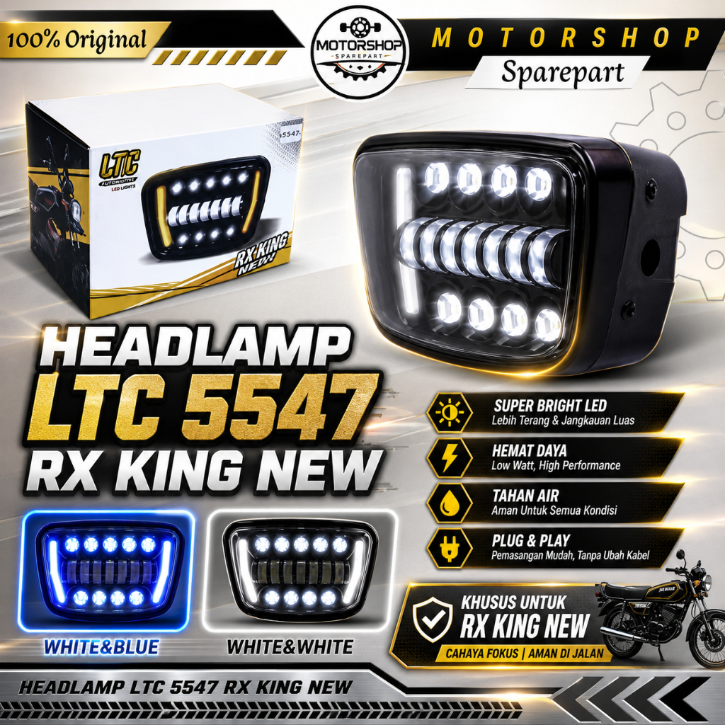 ( LTC ) HEADLAMP LAMPU DEPAN 5547 RX KING NEW