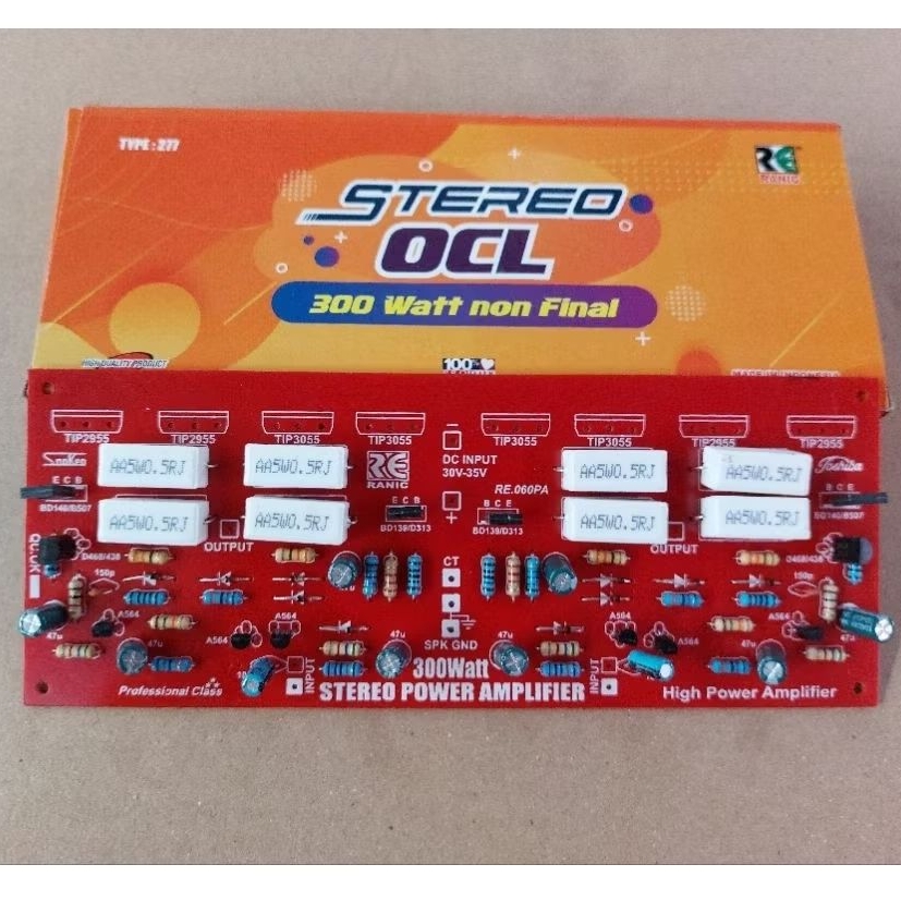 Kit Driver Power Amplifier OCL Stereo 300 Watt 8 Transistor 277
