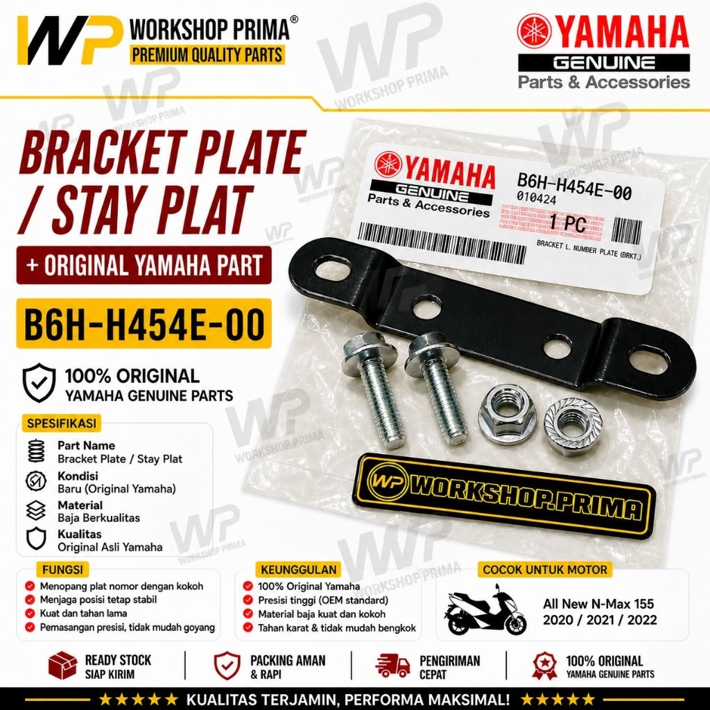 Plat B6H Besi dudukan breket Bracket Braket  pegangan plat nopol nomer polisi nomor depan New Nmax 1