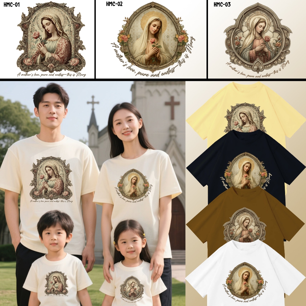 HOONEYBEE - BAJU BUNDA MARIA KAOS ROHANI CLASSIC MOTHER MARY KAOS KATOLIK