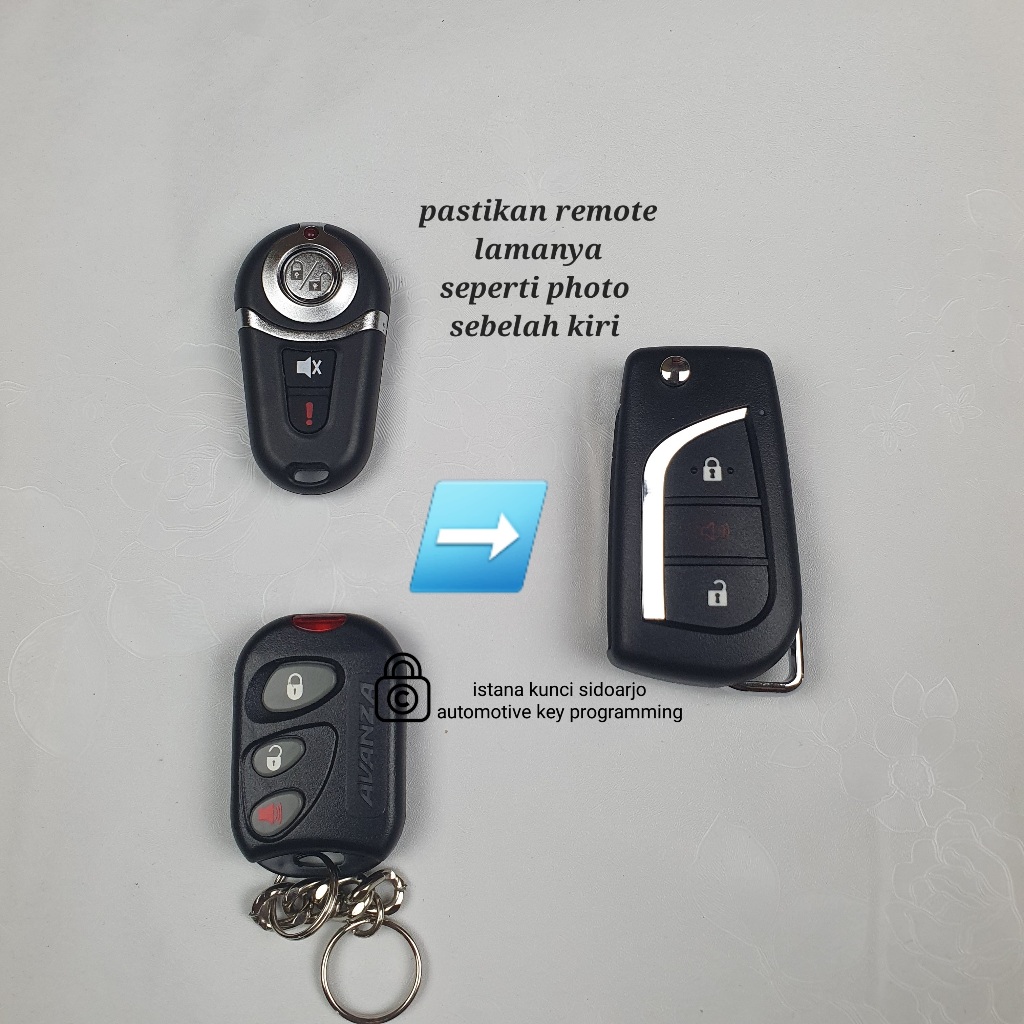 upgrade remote avanza S  avanza type G 2009-2011 dan avanza type E 2011-2015