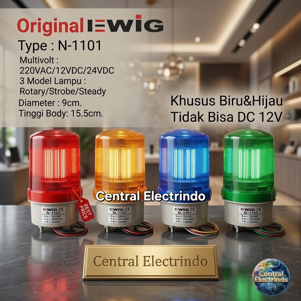 Lampu Menara/Hias/Plang Toko N-1101 EWIG Multivolt/3 Model Lampu.