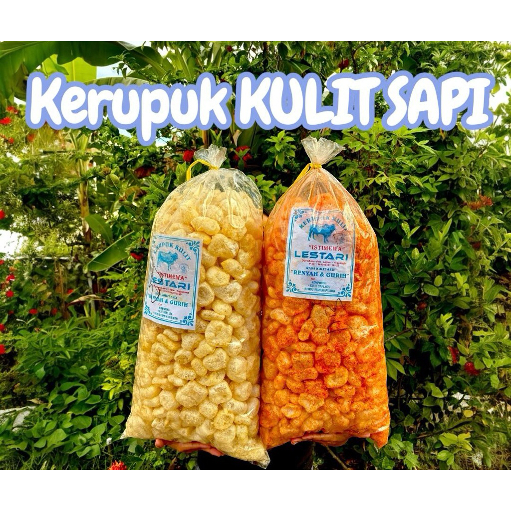 KERUPUK KULIT SAPI ORIGINAL 1kg (1000g)