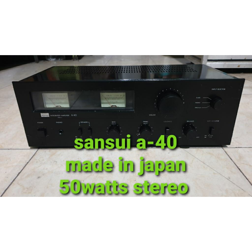 power amplifier sansui a-40 made in japan stereo intergrated second normal siap pakai