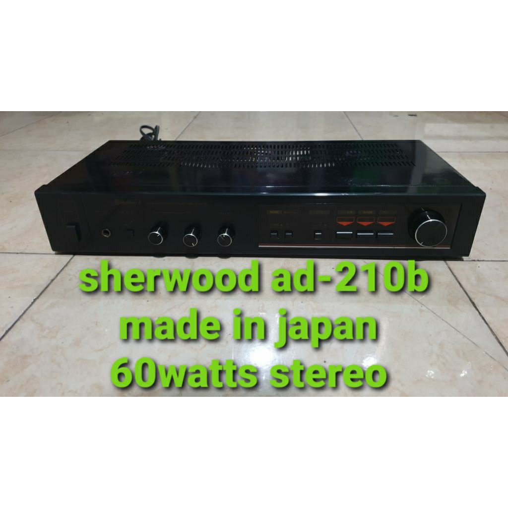 power amplifier vintage sherwood ad-210b made in japan stereo intergrated second normal siap pakai
