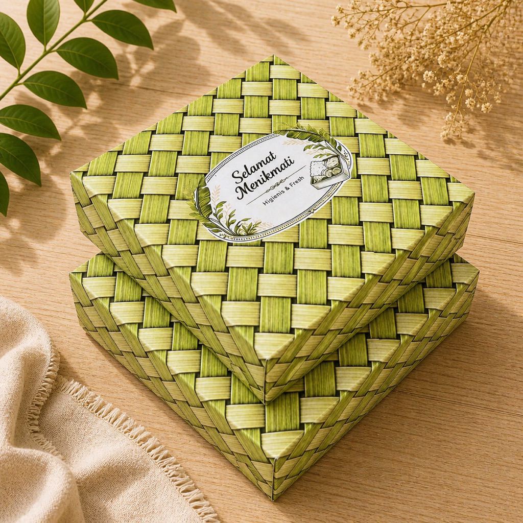 DUS NASI MOTIF BESEK HIJAU UK 20X20