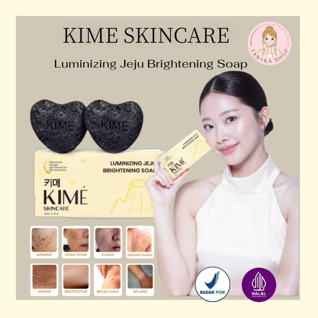 [BUY 1 GET 2 BATANG] KIME Luminizing Jeju Brightening Soap 100GR | Sabun Batang Mencerahkan Wajah Ba