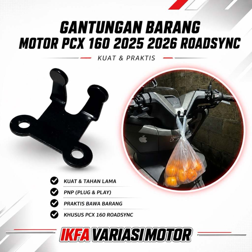 Gantungan Barang Motor PCX 160 2025 2026 Cantelan Barang PCx 160 2025 2026 PNP
