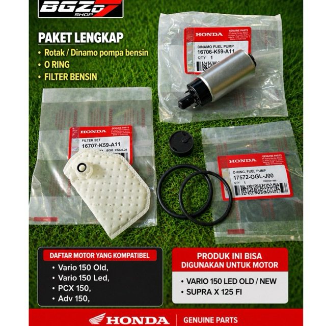 PAKET ROTAK DINAMO|FUEL PUMP|VARIO 125/150 LED ESP|VARIO 125 CBS OLD TECHNO|SPACY FI.ROTAK K59