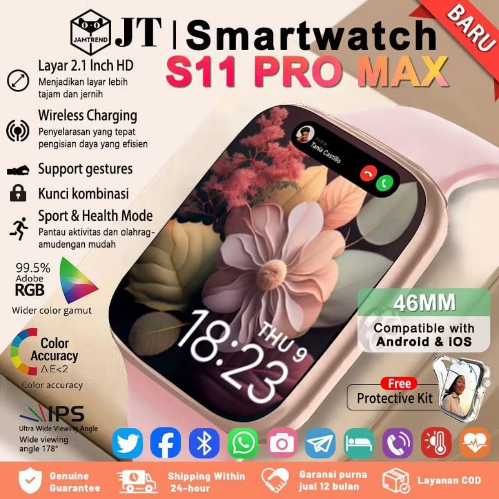 JAM TANGAN SMARTWATCH SAMSUNG 10 PRO MAX WATERPROOF
