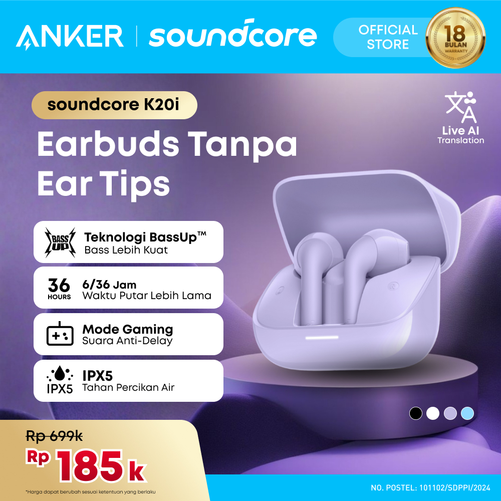 (New Launch) Soundcore K20i Earbuds Bluetooth 5.3 Earphones 36 PlayTime Bluetooth 13mm Drivers Game 