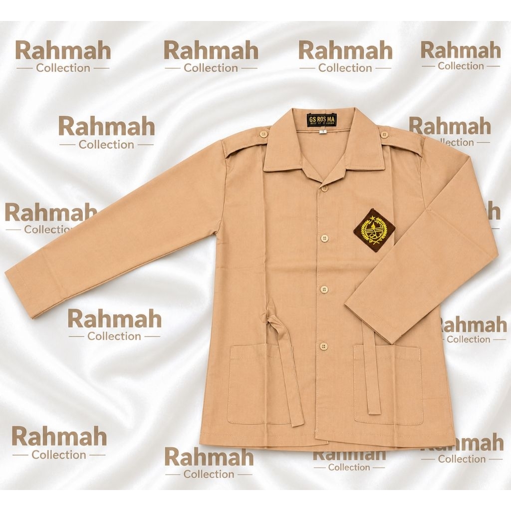 Baju Pramuka Perempuan Panjang (Tali Samping) SD, SMP, SMA/SMK.