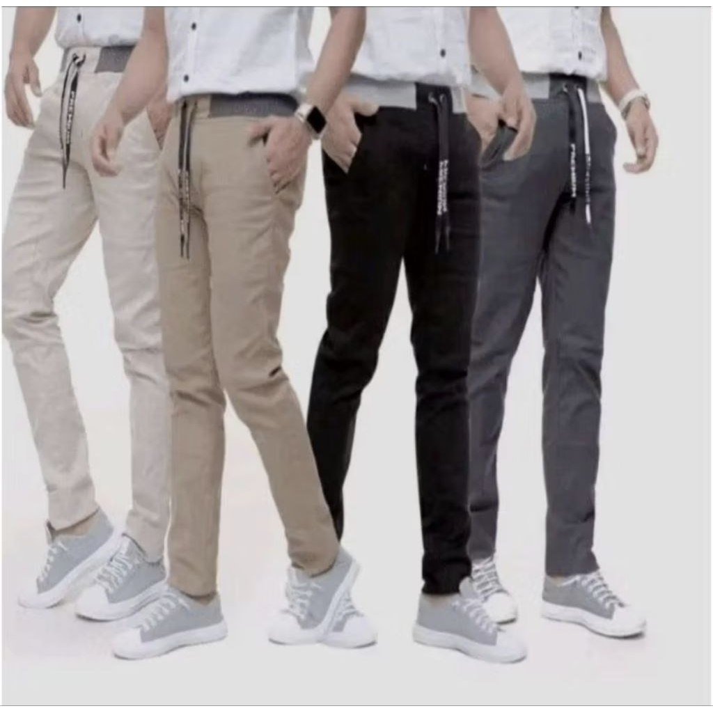 CELANA CHINNO PANJANG PRIA PINGGANG KARET / CELANA CHINNOS PRIA / CELANA PANJANG PRIA / CELANA PANJA