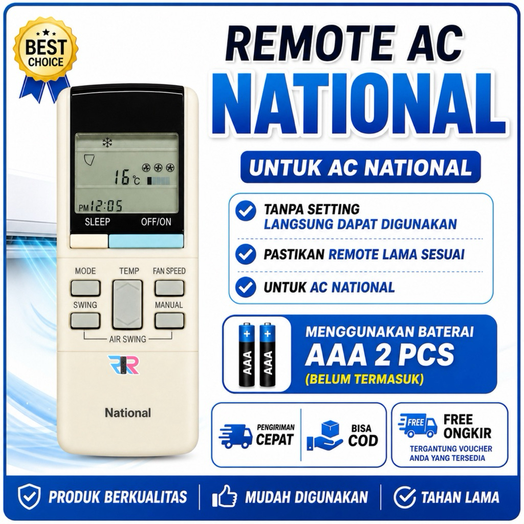 REMOT REMOTE AC NATIONAL TYPE LAMA