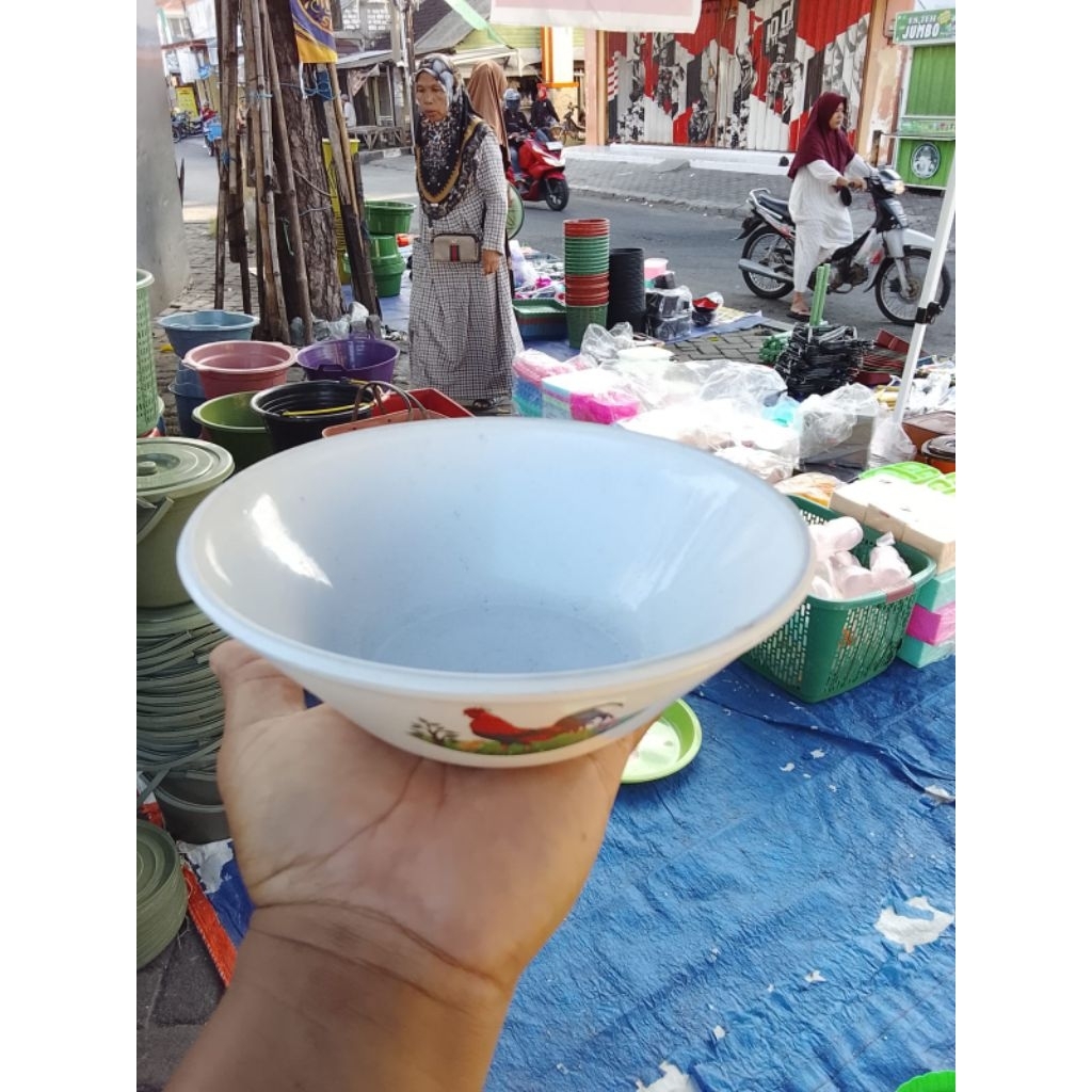 MANGKOK AYAM JAGO KECIL PLASTIK ANTI PECAH