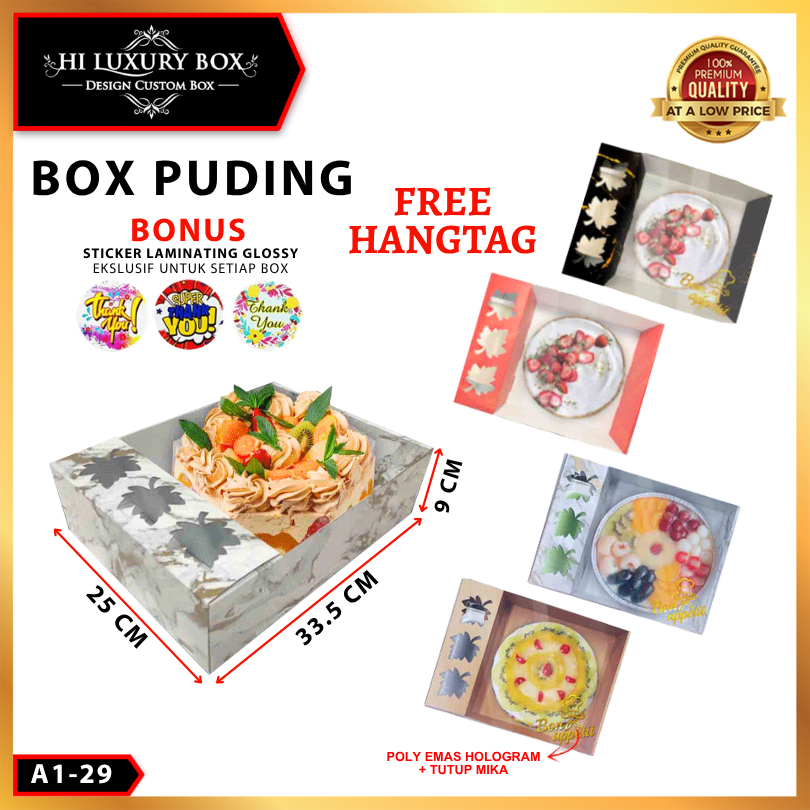 Kotak Kue-Dus Puding-Kotak Puding Mika Transparan A1-27