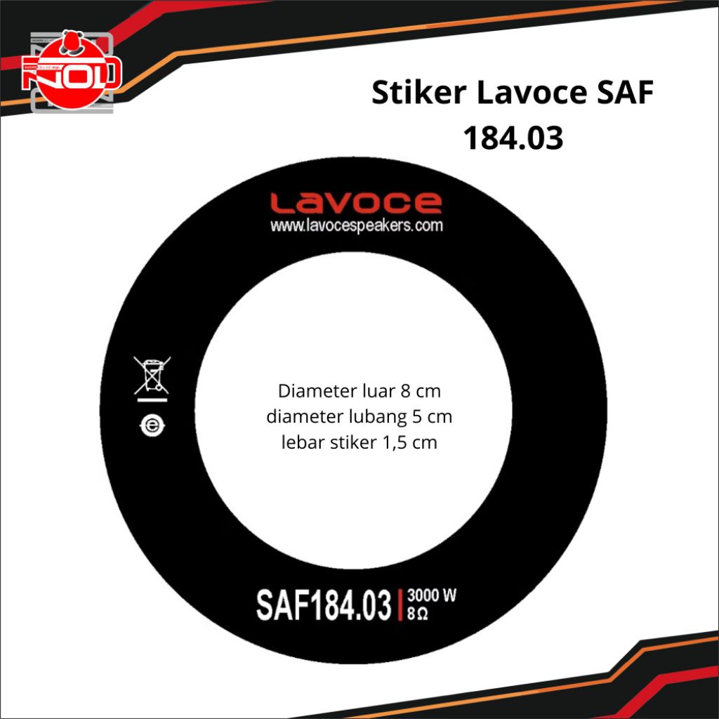 Stiker Speaker Lavoce SAF 184.03