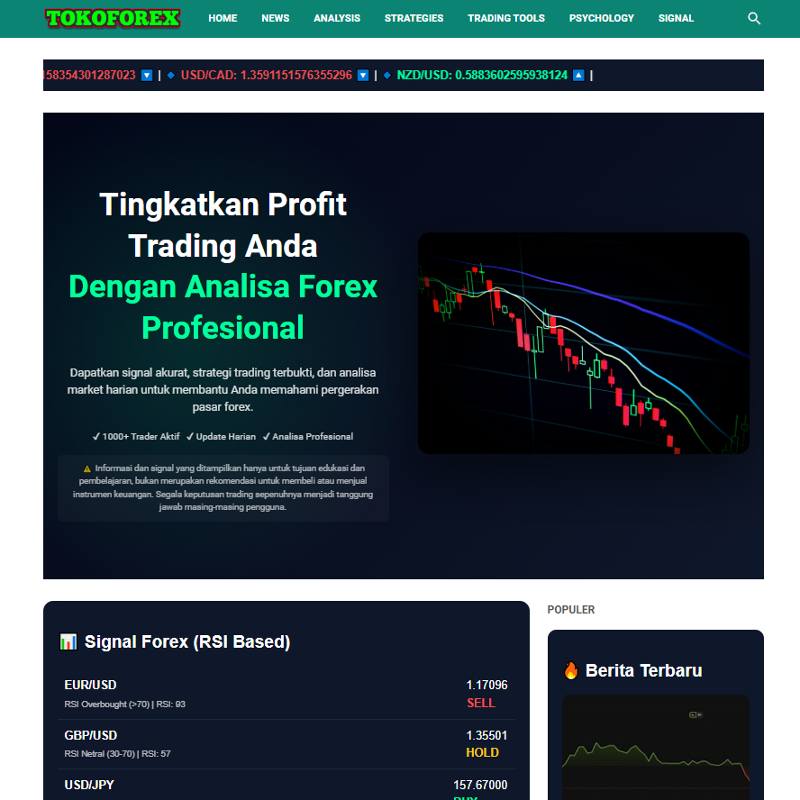 Website Forex Siap Pakai CMS Blogger + Signal Otomatis + Harga Real-Time