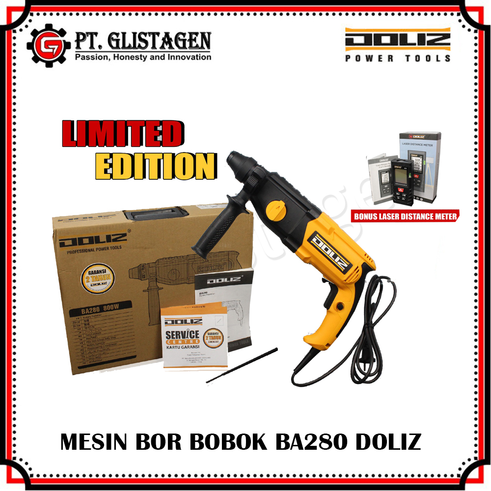 Mesin Bor Beton 26mm DOLIZ BA280 Rotary Hammer 3 Mode