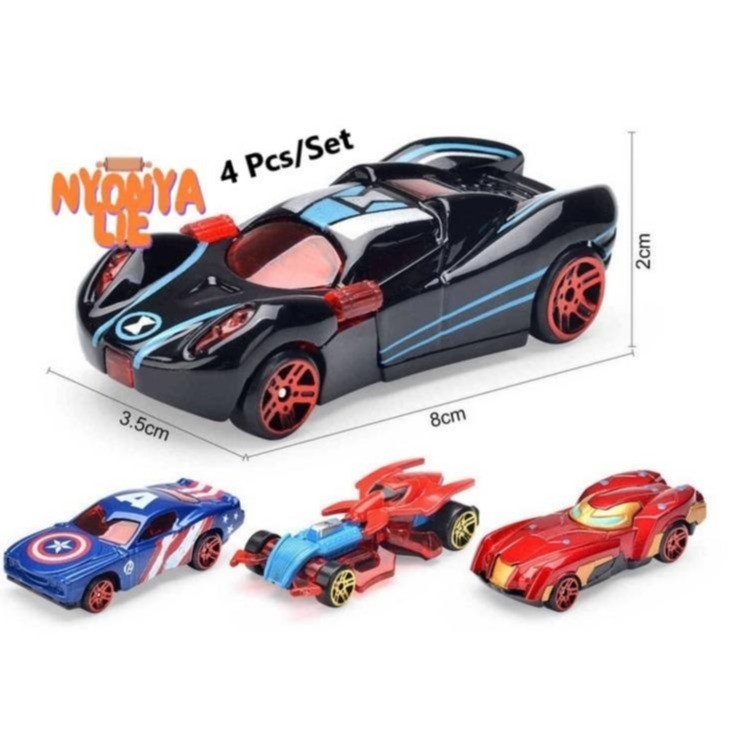 CCH01R-M Cake Topper Mobil Avengers Hero Batman Decor Kue Ultah Anak Nyonya Lie