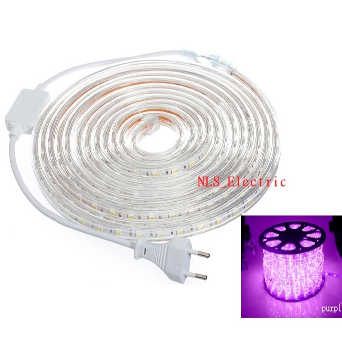 LEd 10meter LAMPU LED SELANG per  10 METER LAMPU STRIP HIAS PLAFON SMD 220V - White Putih Lampu Deko