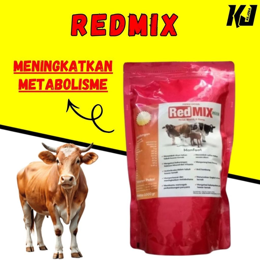 Redmix Mineral dan Vitamin Sapi Kambing Domba