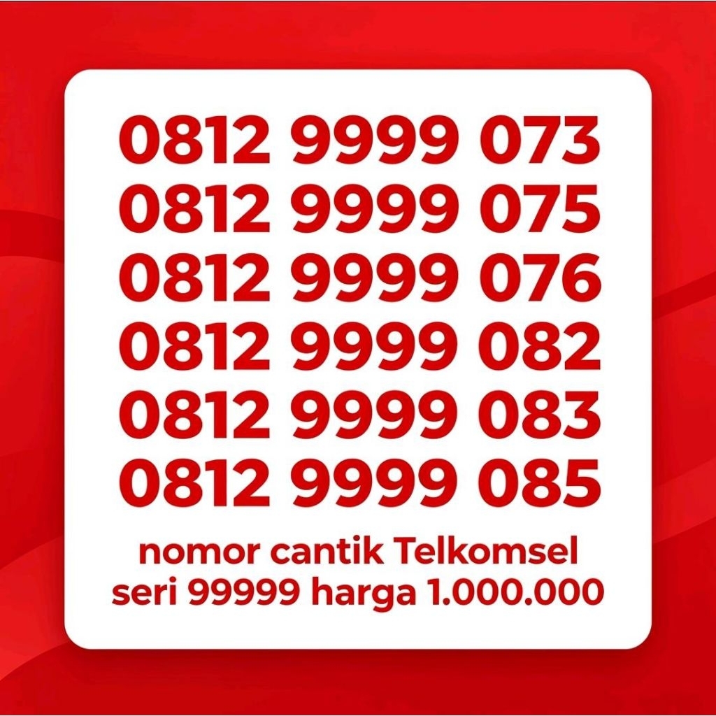TELKOMSEL SERI 99999