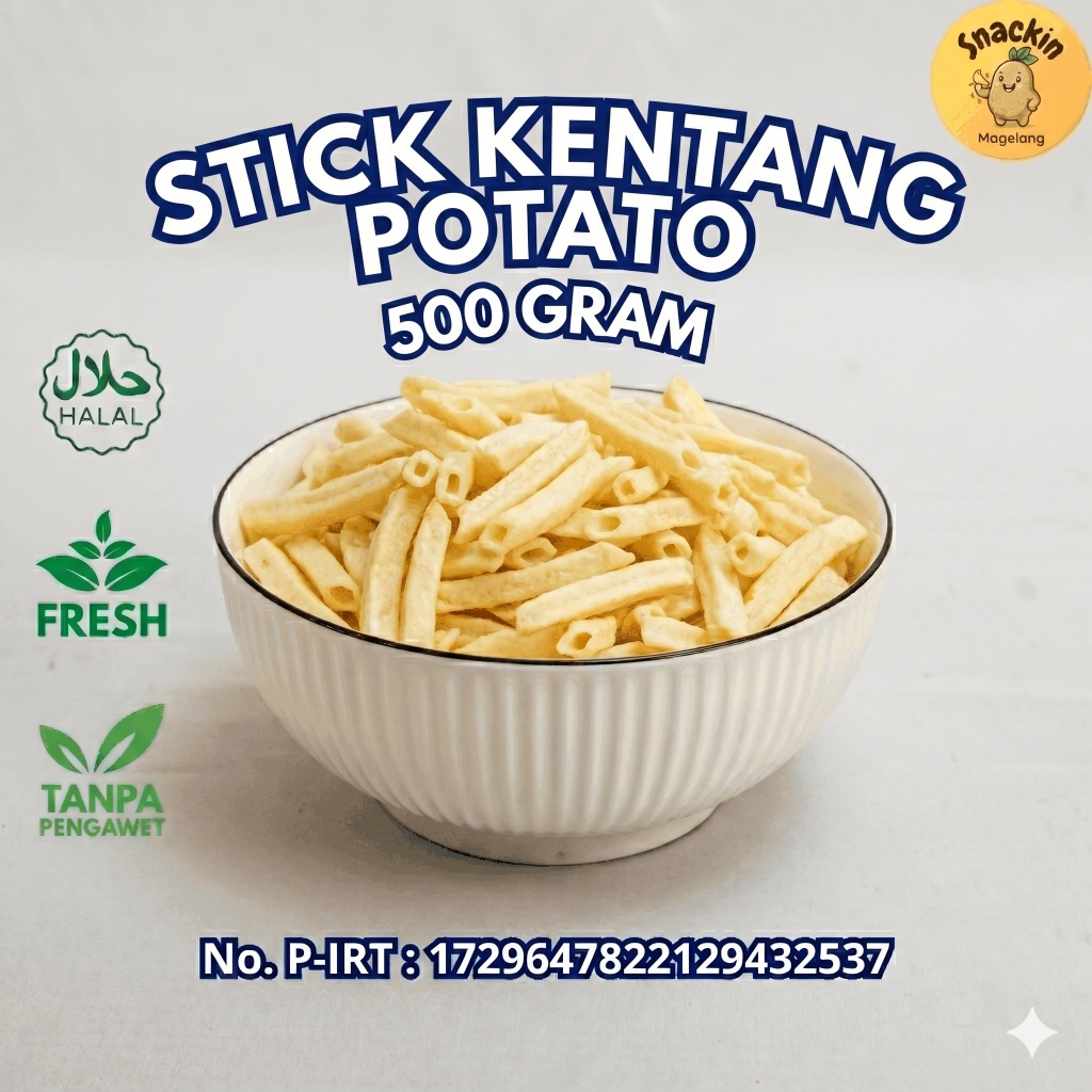 Stik Kentang Potato Stick Aneka Rasa Original, Jagung Manis, Balado Pedas, Sapi Panggang BBQ Snackin