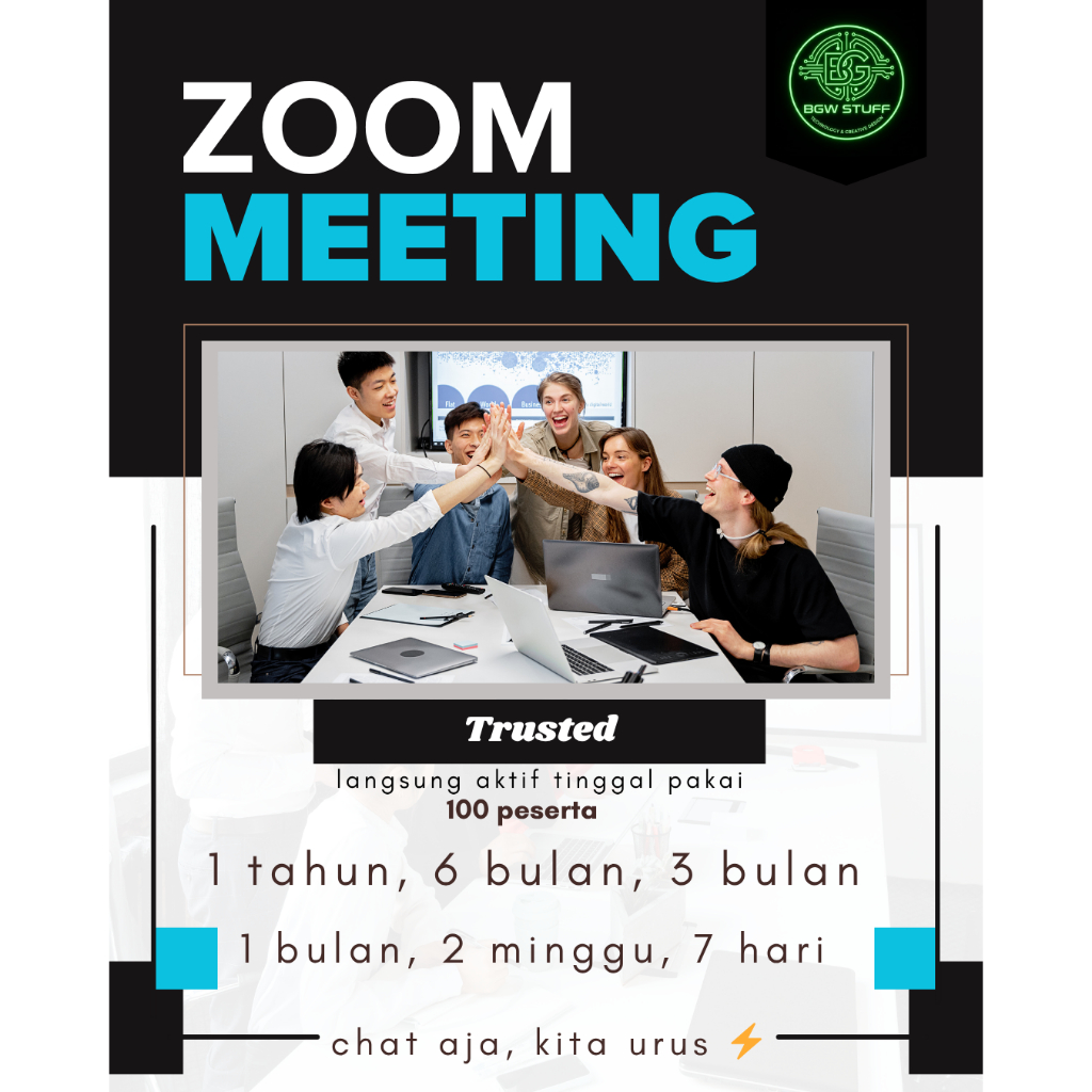 Lisensi ZOOM premium 6 Bulan Full garansi, langsung aktif