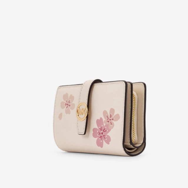 [Michael Kors] Greenwich Medium Top Zip Flower Wallet