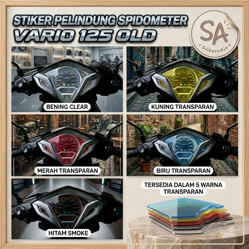Sticker Pelindung Speedometer Vario 125 Old Bohlam Kzr Techno Cutting Sticker Maxdecal Anti Gores