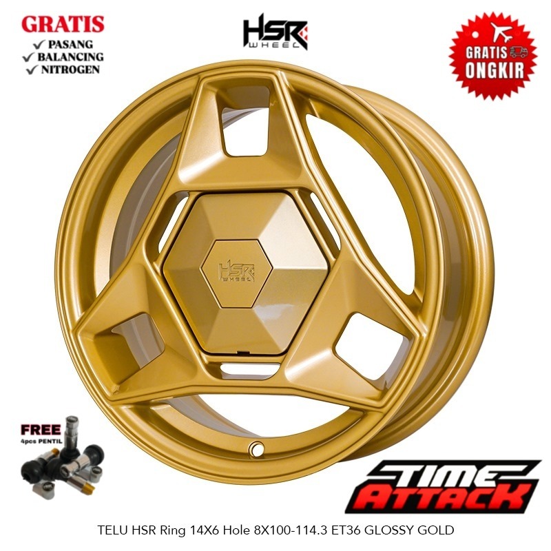 Velg Mobil Wuling Air EV R14 HSR Telu Velg HSR Ring 14 - TIME ATTACK BOGOR