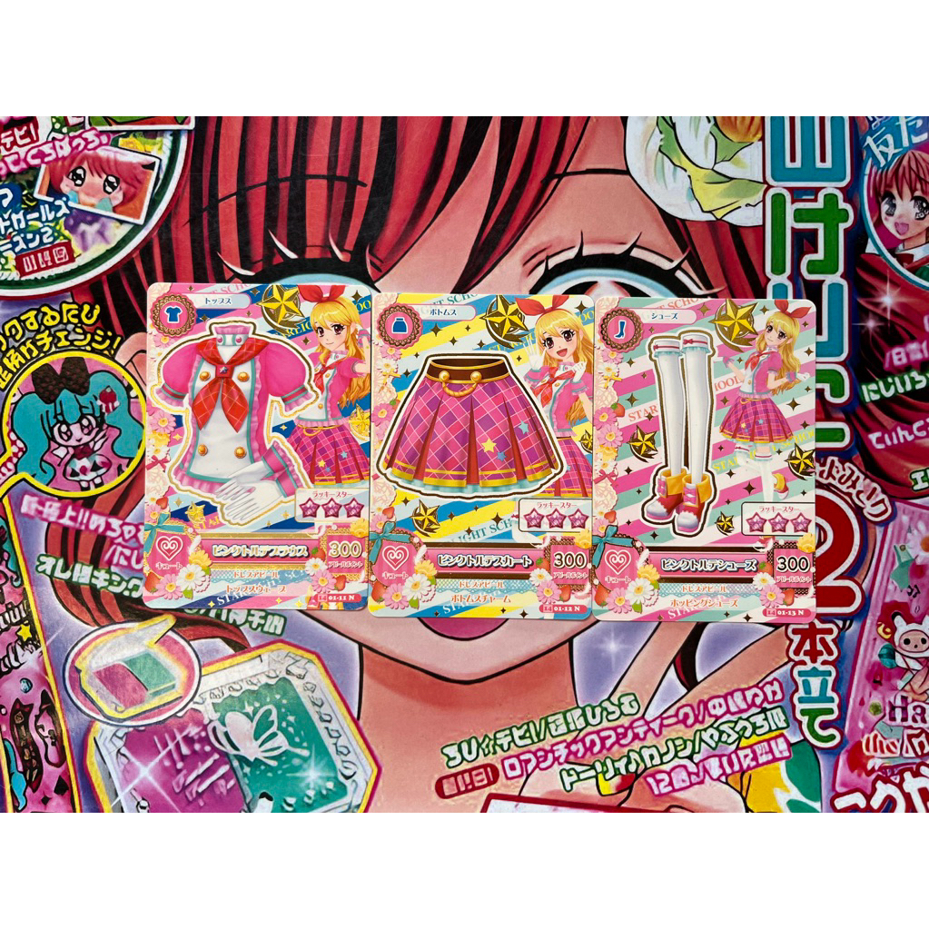 Kartu Aikatsu Ichigo Hoshimiya Pink Torte Coord Tops Bottoms Shoes Jepang Original Japan Seragam Uni