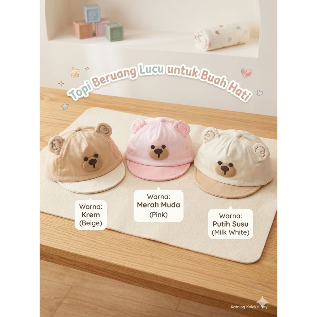 TOPI IMPORT CAP BABY 3D EAR BABY