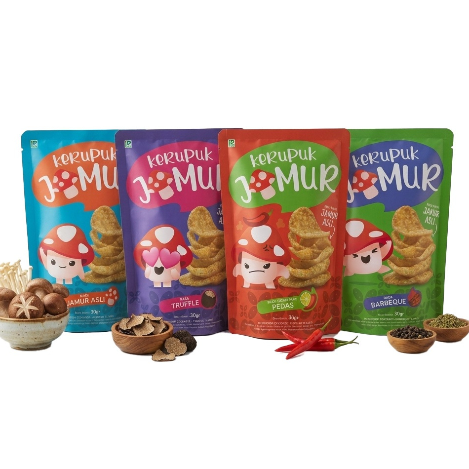 IP Farm Kerupuk Jamur Berbagai Rasa 30 Gr
