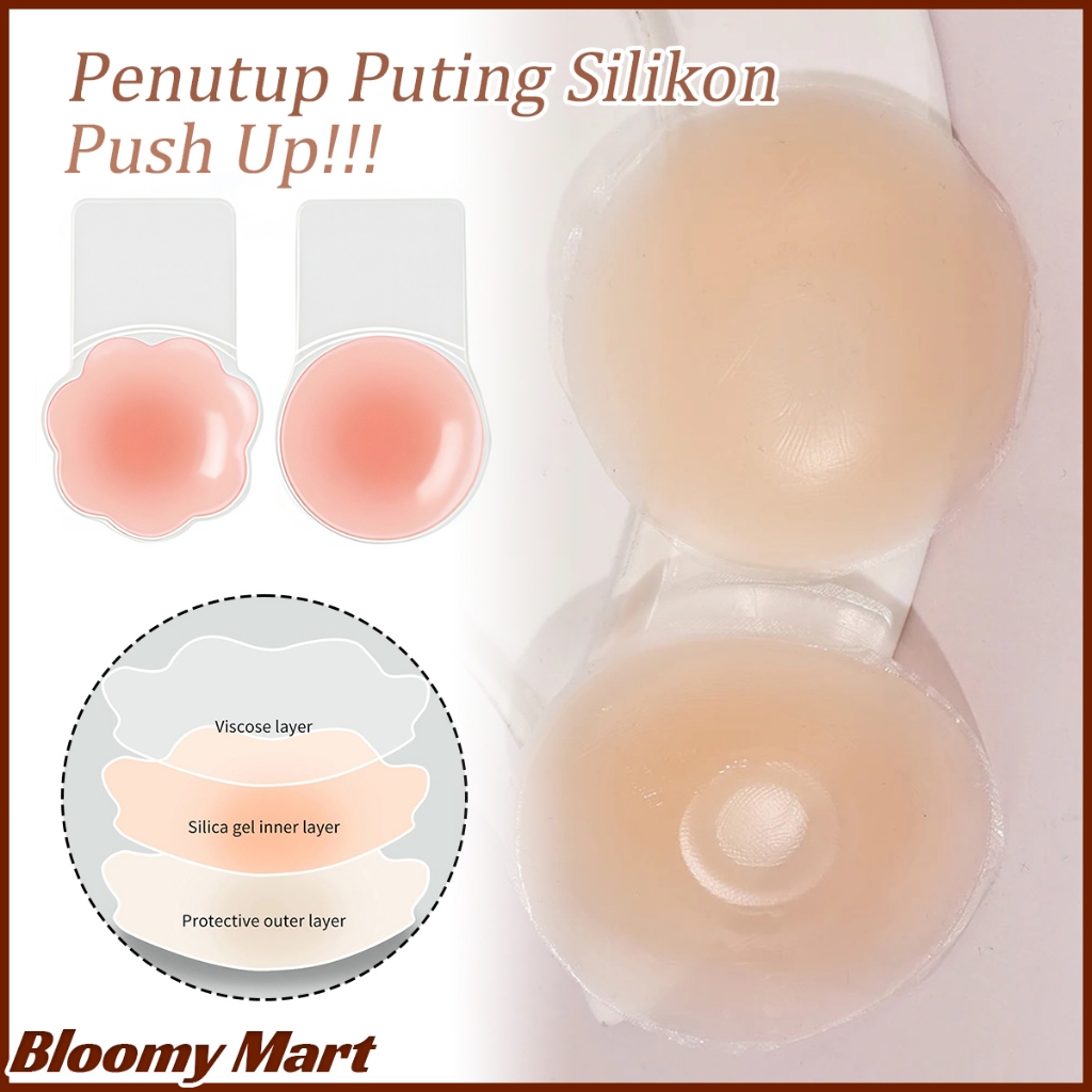 Penutup Puting Bra Silikon Push Up Silicone Breast Lift Up Mengumpulkan Payudara Lembut, Reusable Pe