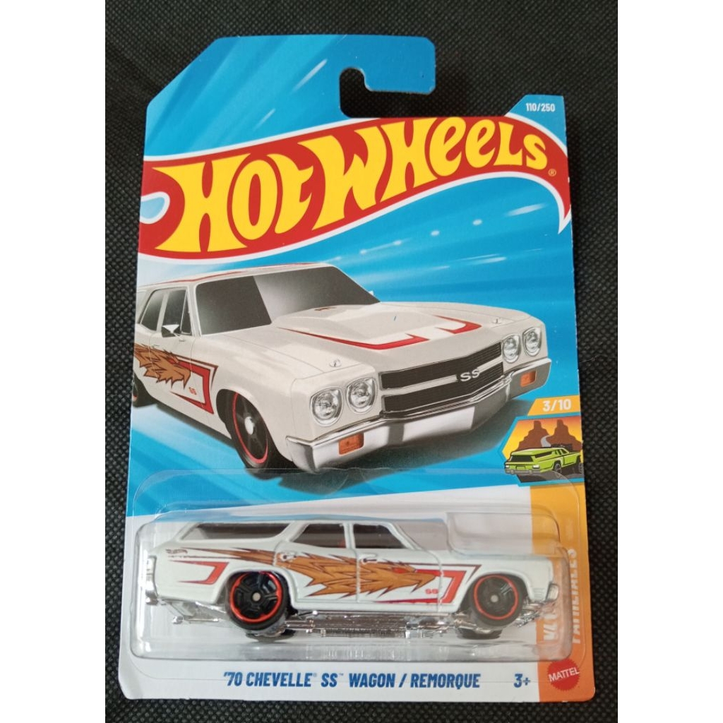 HOT WHEELS '70 CHEVELLE SS WAGON PUTIH